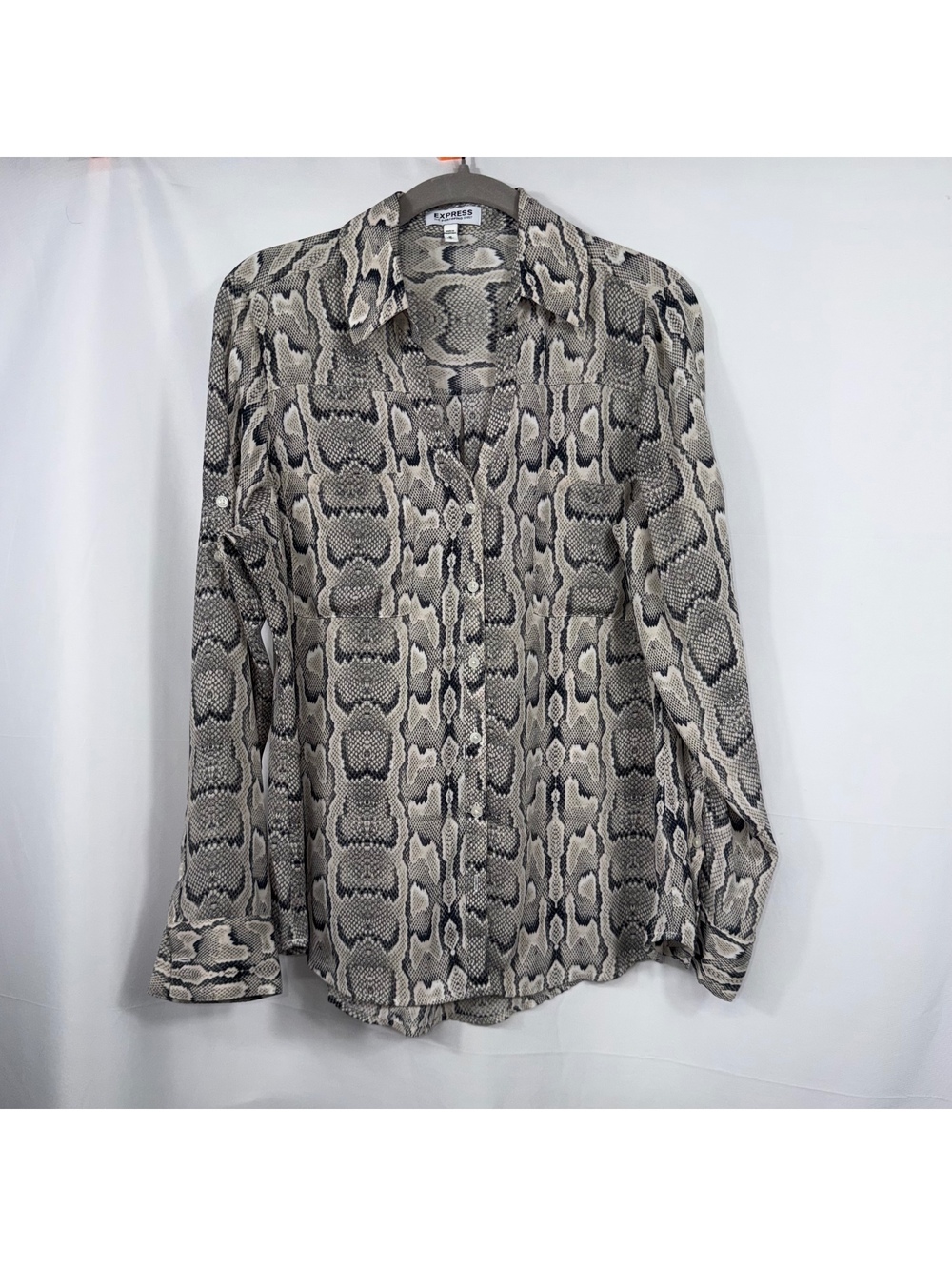 Express Portofino Snakeskin Print Shirt Women’s M